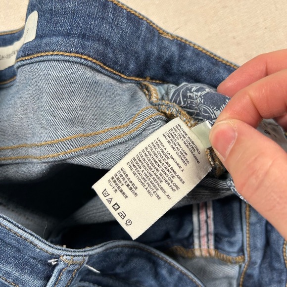 Pilcro Anthropologies Jeans‎ Womens 32 High Rise Denim Legging Jorts Button Fly - Picture 6 of 12